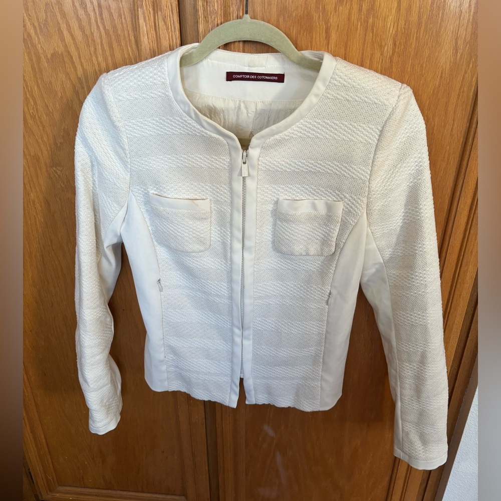 Comptoir Des Cotonniers white cream jacket XS